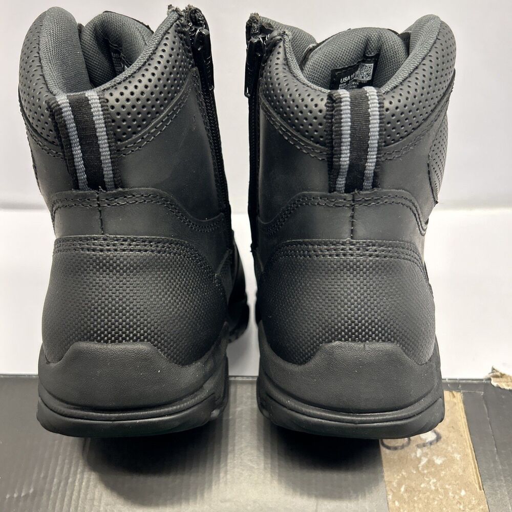 Men's 6" Metguard Zip EH Comp Toe Black  Lace/Zip Heavy Duty Work Boot  SZ 10W - Picture 6 of 9